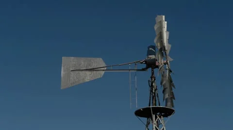 Windmill turning medium shot 動画素材 8837015