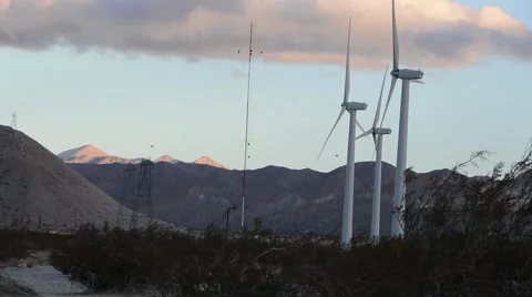 Windmill turning into the Wind Stock Footage 44519047