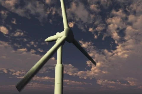 Windmill at Twilight Stock Footage