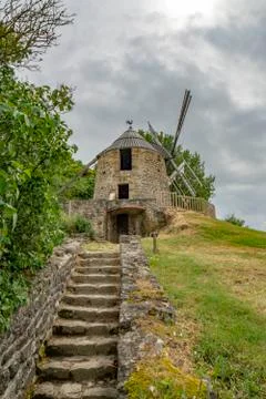 Windmill typical on Lautrec Stock Photos