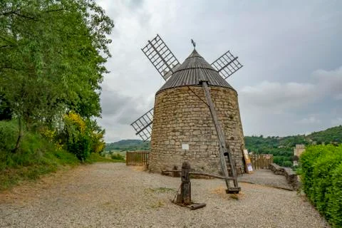 Windmill typical on Lautrec Stock Photos