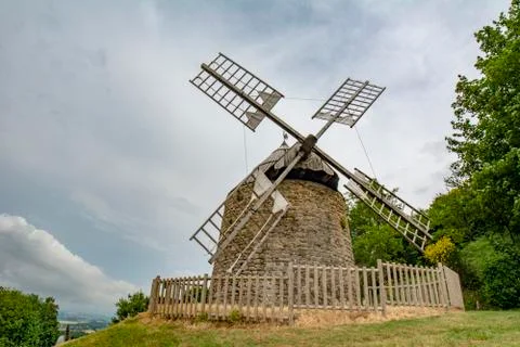 Windmill typical on Lautrec Stock Photos
