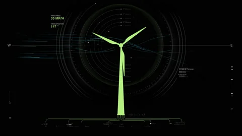Windmill UI UX Stock Footage 149844895