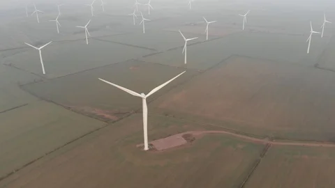 Windmill in Uk revealed shoot Stock Footage 113447337