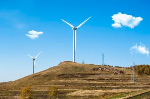 Windmill under the sunshine Foto stock
