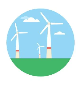 Windmill Vector Icon Illustrazione stock
