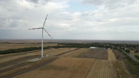 Windmill in village Stock Footage 140678939