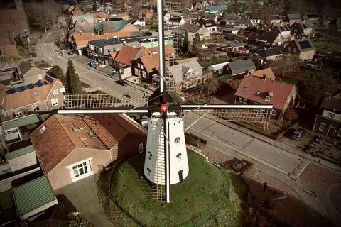 Windmill Vorstenbosch Netherlands 库存照片
