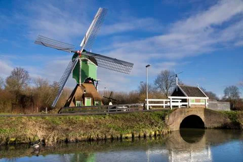 Windmill the Westmolen Stock Photos