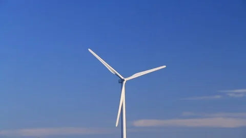 Windmill of wind power generation, Chiba Prefecture, Japan. Stock Footage 100353084