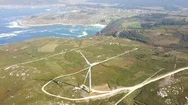 Windmill / Wind Power Technology - Aerial Drone View On Wind Power Stock Footage
