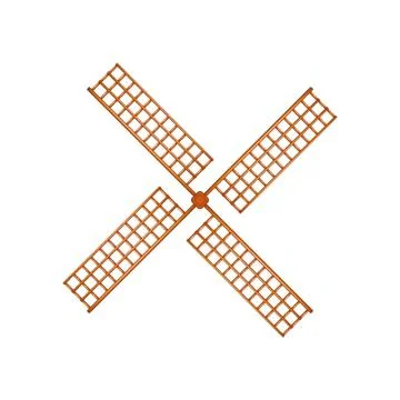 Windmill in wooden design Stock Illustration