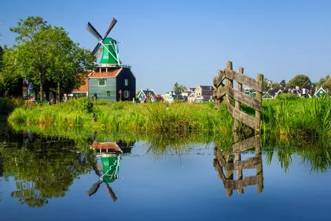Windmill in Zaandam Stock Photos