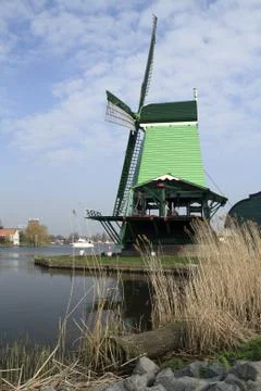 Windmill in Zaanse Schans  Foto stock