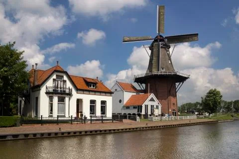 Windmill the Zwaluw Stock Photos