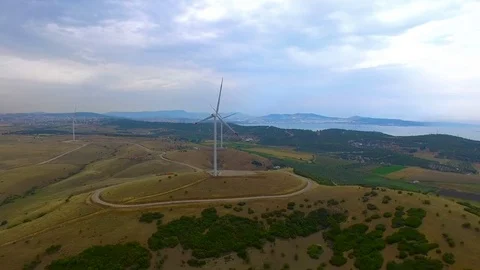 Windmills in action  Video stock 80691722