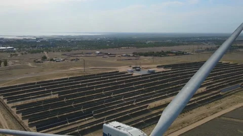 Windmills and solar panels 2 Stock Footage 138101500