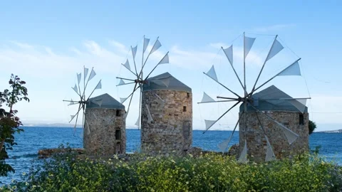 Windmills on the Beach 動画素材 194482870
