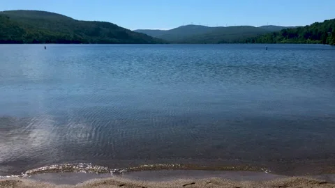 Windmills from the beach Stock Footage 200562978