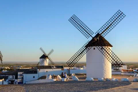 Windmills in Campo de Criptama Stock Photos