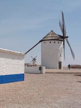 Windmills at Campo de Criptana Ciudad Real Stock Photos
