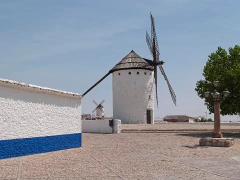 Windmills at Campo de Criptana Ciudad Real Stock Photos