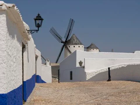 Windmills at Campo de Criptana Stock Photos