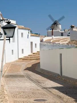 Windmills at Campo de Criptana Stock Photos