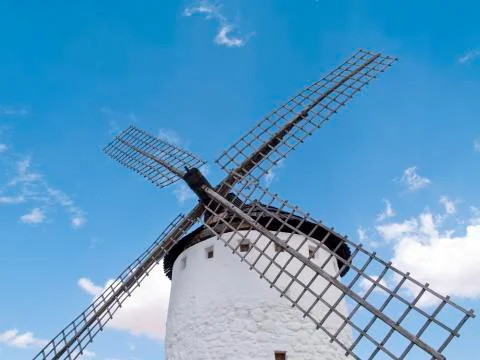Windmills in Campo de Criptana Stock Photos