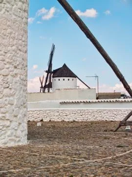 Windmills in Campo de Criptana Stock Photos