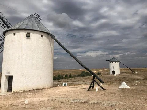 Windmills of Campo de Criptana. Foto stock