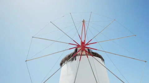 Windmills in Chora, Greece Vídeos de archivo 220161048