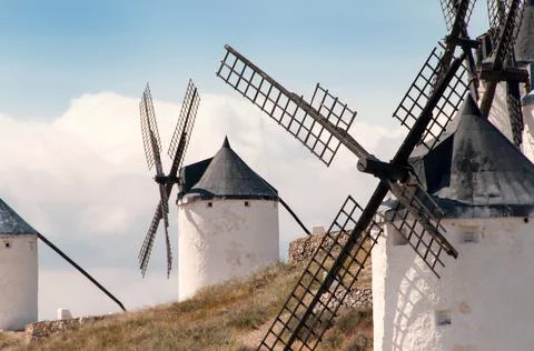 Windmills at Consuegra Stock Photos