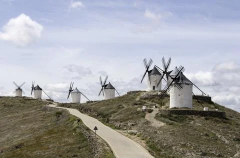 Windmills at Consuegra Stock Photos