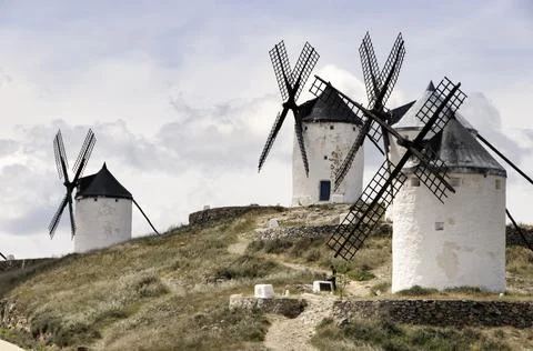 Windmills at Consuegra Stock Photos