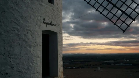 The windmills of Consuegra, Spain Stock Footage 123384508