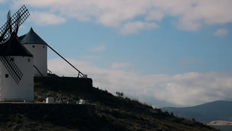 The windmills of Consuegra, Spain Video stock 123384982