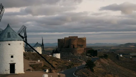 The windmills of Consuegra, Spain Stock-Footage 123446505