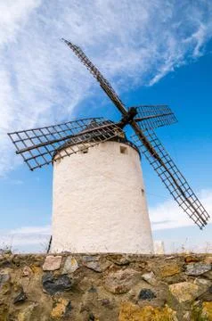 Windmills in consuegra, spain Stock Photos
