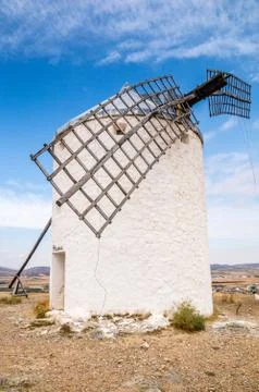 Windmills in consuegra, spain Foto stock