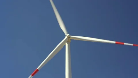 Windmills converting wind energy into electricity Stock Footage 79982022