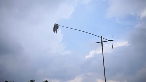 Windmills in the countryside to determine the direction of the wind 스톡 동영상 239931293