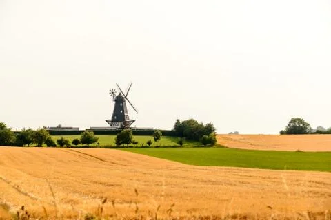 Windmills of Denmark Stock Photos
