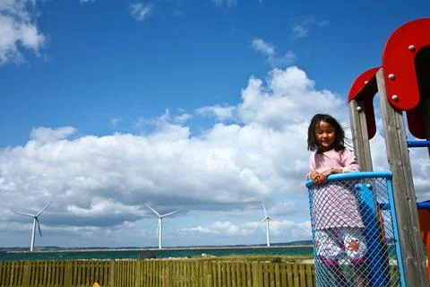 Windmills in denmark Stock Photos