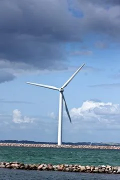 Windmills in denmark Stock Photos