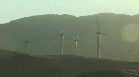 Windmills at Dusk Video stock 792355