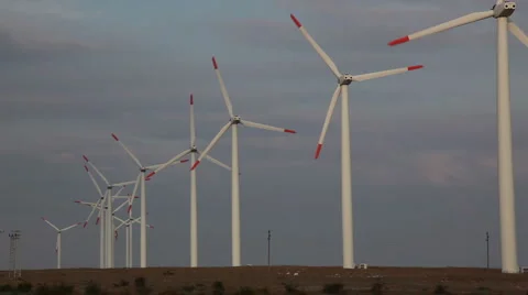 Windmills electric alternative wind power1 스톡 동영상 1069730