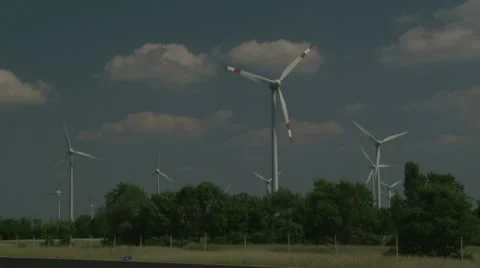 Windmills, Energy from the wind Video stock 21261371