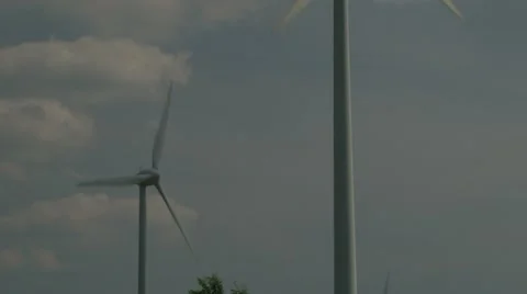 Windmills, Energy from the wind Video stock 21261858