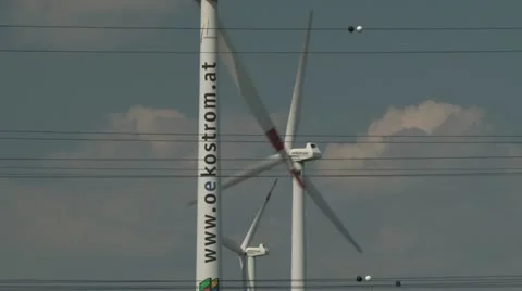 Windmills, Energy from the wind Video stock 21262313